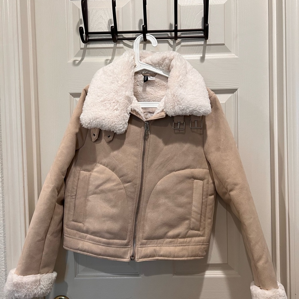 Tan Faux Shearling Jacket